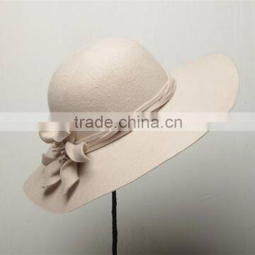 Custom hats forwool felt ivory wide brim women's winter hat,hats for women