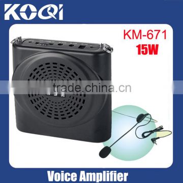 Portable lecture amplifier of black appearance K-671 15W power amplifier