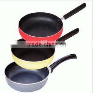 3pcs Colorful Hot Sale Aluminum Non-stick Coating Pressed Cookware Set Egg Pizza Frying Pan Skillet Set