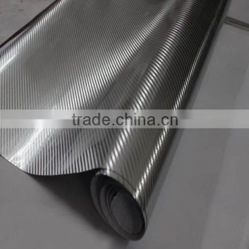 Luxuriant 2013 Newest High Quality Duable Chrome Silver Car Wrap Vinyl Film,Carbon Fiber Car Sticker,3D Carbon Fiber Stickers