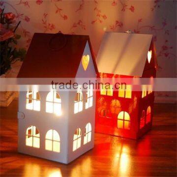 Red top White House top creative gift iron candle holder J069