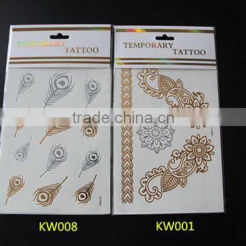 2015 Arabic Tattoos/metallic Tattoo Ink Tattoo/flash Tattoo/jewelry Temporary Tattoo in Stock photo-5