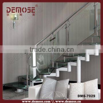 selling internal curved glass staircase for home construction