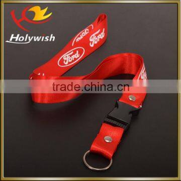 Specialized design silk printing shining custom key lanyard