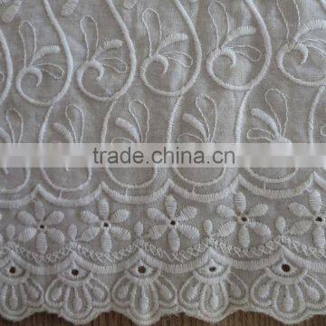 2015 China Factory Wholesale Heavy Embroidery Cotton Lace Fabric