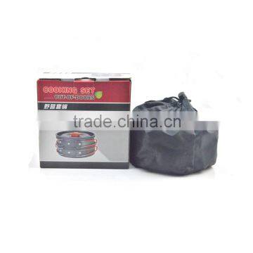 New Colored Lightweight Outdoor Camping Hiking Cookware Backpacking Cooking Picnic Bowl Pot Pan Set Supplier photo-6