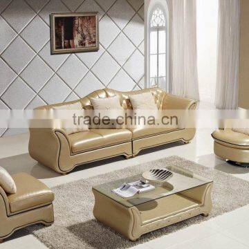 french style leather sofa / genuine leather sofa set/italian antique style sofa F22A