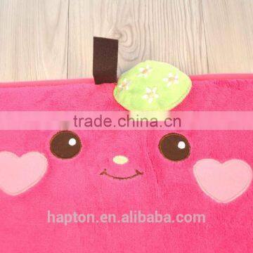 Lovely Cartoon Embroidery With Anti-slipping Back Apple Design Children Mat photo-2