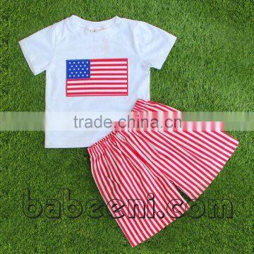 Flag applique boy set for Independence