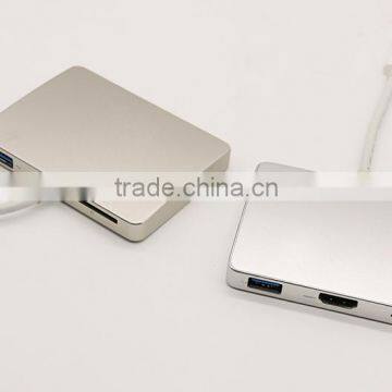 5 port usb Type C hub with sd card reader