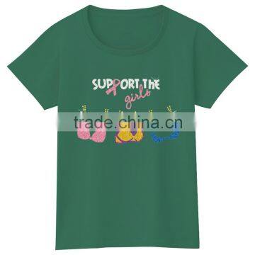 OEM Service Women Custom Tshirt 100% Cotton Casual Multi Colors t Shirt photo-5