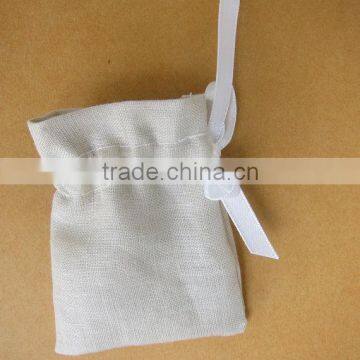 Sept new custom Luxury Ribbon pouch linen