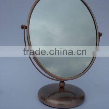 metal round cosmetic mirror free standing table mirror