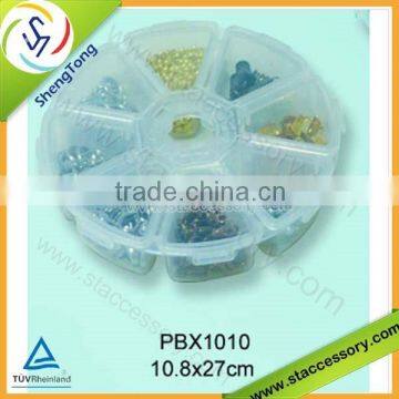 clear plastic bead storage box