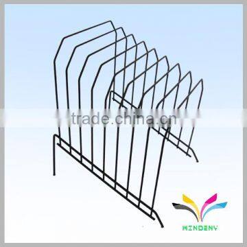 Single and practical black color wire Brochure Shelf