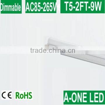 Indoor Lighting 600mm 9W 3 Pin T5 LED Tube 3 year warranty with CE RoHS