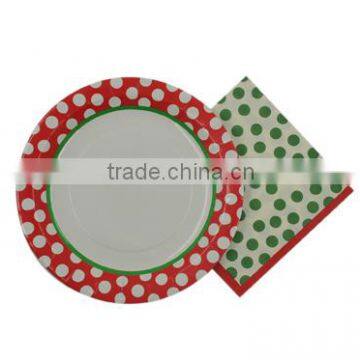 Printed Colorful Paper Tableware Sets