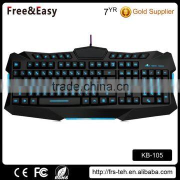 Multimedia Colorful led Backlit Ergonomic Computer Keyboard