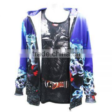 Custom new cool mens sublimated ocean pattern hoody OEM