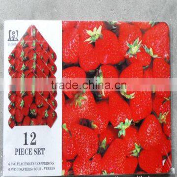 colorful printing PP Placemat and Coaster Set                        
                                                Quality Choice