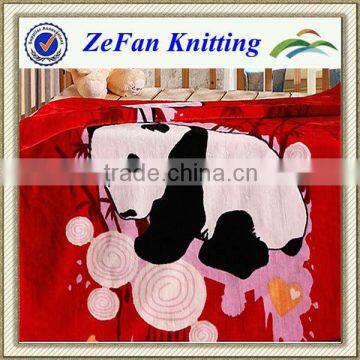 2013 Super soft 100% polyester panda fleece blanket wholesale