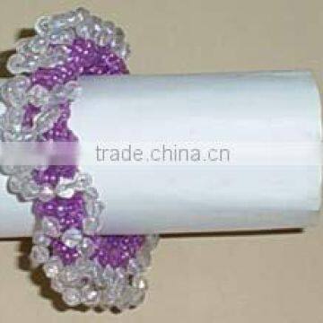 Glass bead napkin ring, beaded napkin ring, crystal napkin ring manufacturer