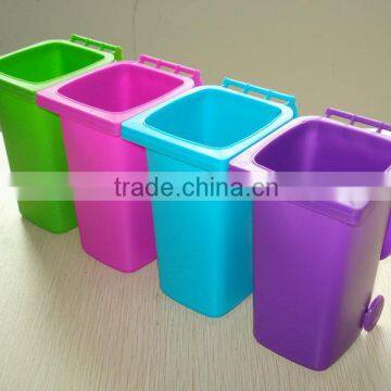 BT05B Colorful Desktop Plastic Mini Trash Can Pen Holder photo-5