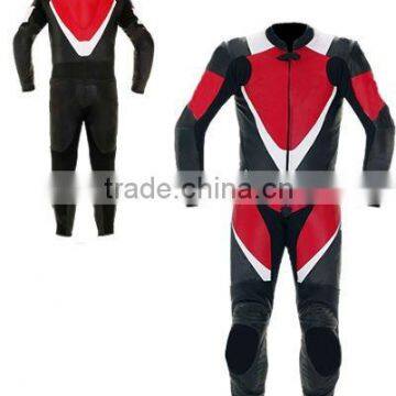 Pro Racing One Piece Motorbike Leather Suit, CE Protectors YKK Zippers from Sialkot Pakistan