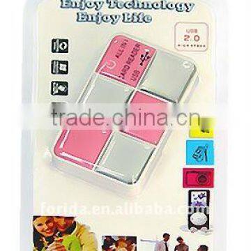 Cosmetic container multi-function card reader