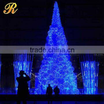 Modern LED lighted blue Christmas tree for sale