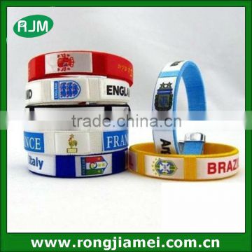 promotion 2014 flag bracelet, world cup bracelet/ wristband