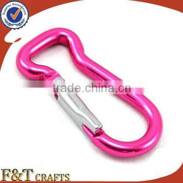 wholesale black climbing clips metal custom carabiner with custom laser logo