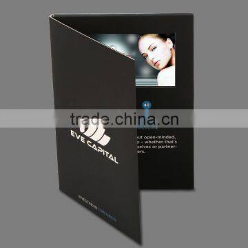 Newest lcd video greeting card brochure, use video player module technology