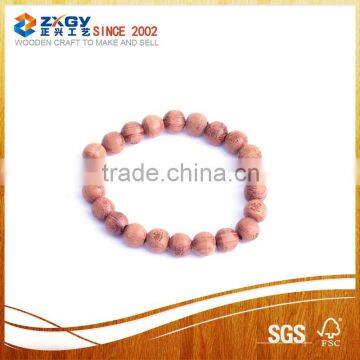 Handmade high quality large wood bead bracelet for women