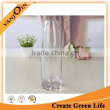 Wholesale Handblown Glass Decorative Vase, Clear Large Oval Flower Vase