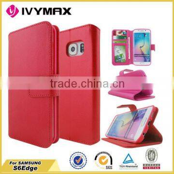 Wallet PU Leather Mobile Phone Case Manufacturer for Samsung Galaxy s6 Edge photo-2