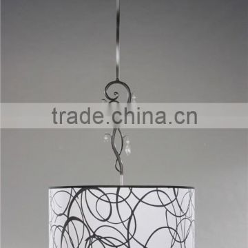 2015 Classical white modern fabric shade pendant lamp lighting fixture