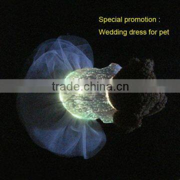 Attractive wedding dress for pet luminous dog clothes led dog products