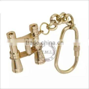 KEY CHAIN BINOCULAR - KEY RING BINOCULAR - BRASS KEYCHAIN BINOCULAR - NAUTICAL BRASS BINOCULAR KEYRING photo-3