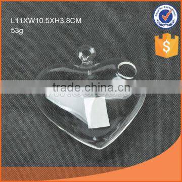 borosilicate glass hanging ball of heart design