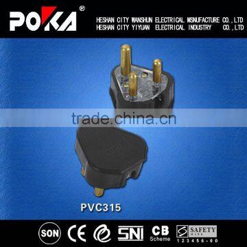 UK Type industry plug, Plastic wall plug, Schuko plug/ With Light