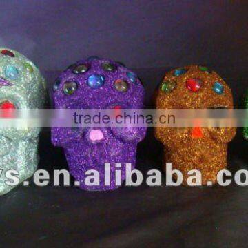 Halloween Glittering LED Skulls in Various Colors