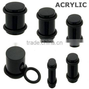 Black Acrylic O-Ring Plug