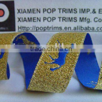 Metallic jacquard woven tape