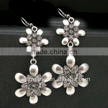 metal flower earrings