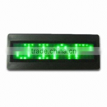 Club used LED mini name badge,led badge mini display