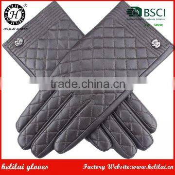 Hot Selling Light Brown Sheepskin Leather Gloves And Mittens For Ladies In European