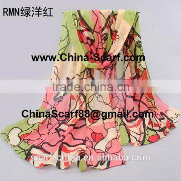 Long chiffon silk scarf wholesale