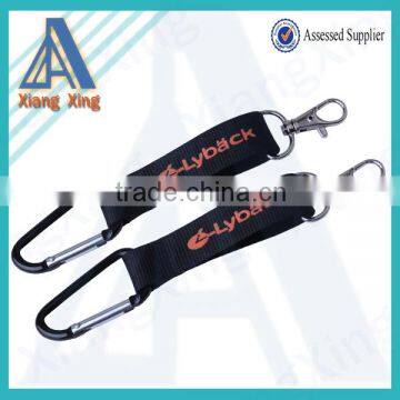Popular fashion high quality metal ring round carabiner short lanyard