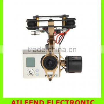 FPV Camera 2-Axis Brushless Gimbal Mount Golden for 3 Camera /DJI Phantom 1 2 Compatible Tarot